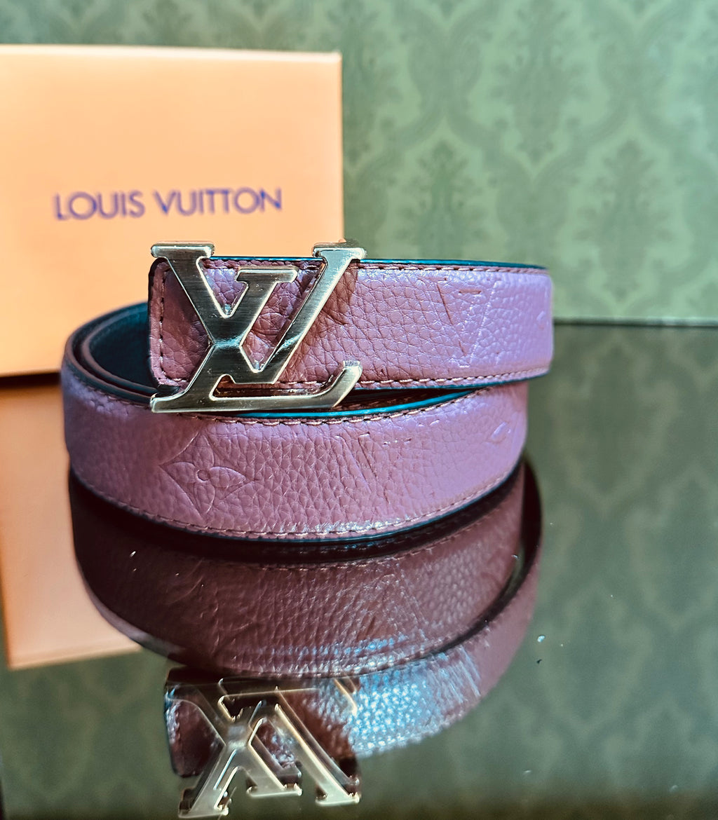 Louis Vuitton Δερμάτινη ζώνη διπλής όψεως ￼ Σάπιο μήλο με μαύρο￼