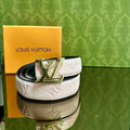 Louis Vuitton Δερμάτινη ζώνη διπλής όψεως Ροζ και μαύρο ￼￼