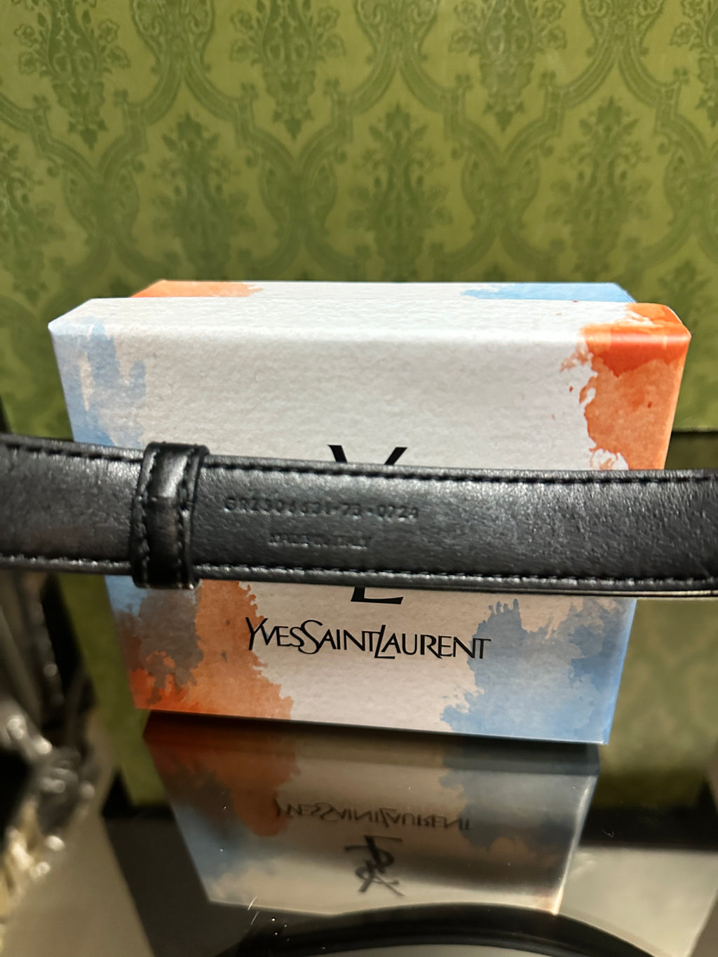 Ysl Δερμάτινη ζώνη￼