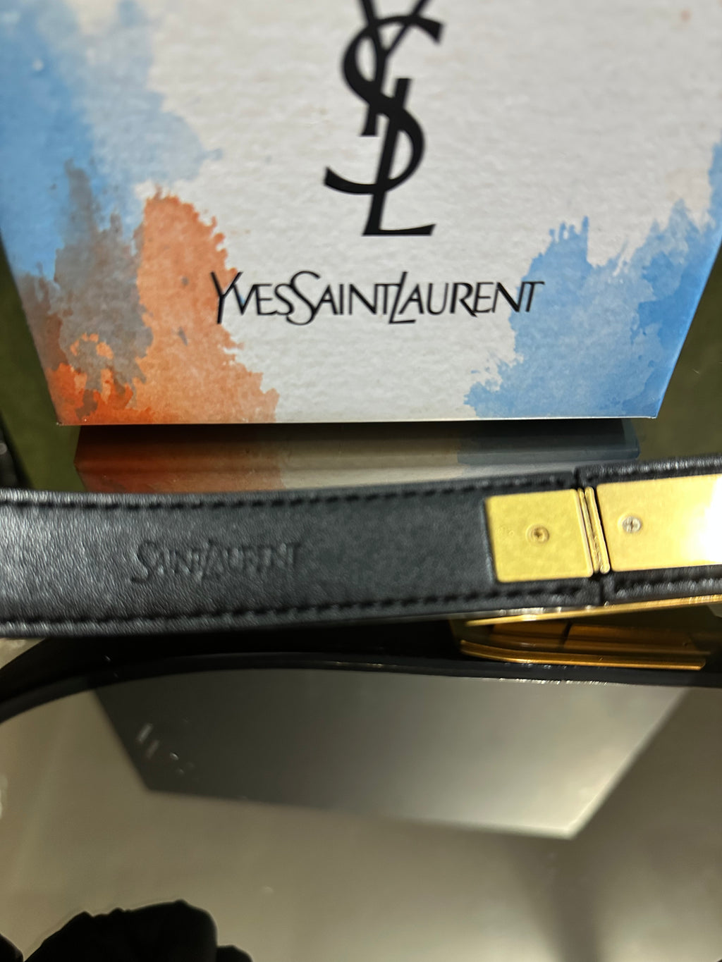 Ysl Δερμάτινη ζώνη￼