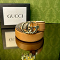 Gucci ζώνη δερμάτινη ταμπα ￼￼￼￼