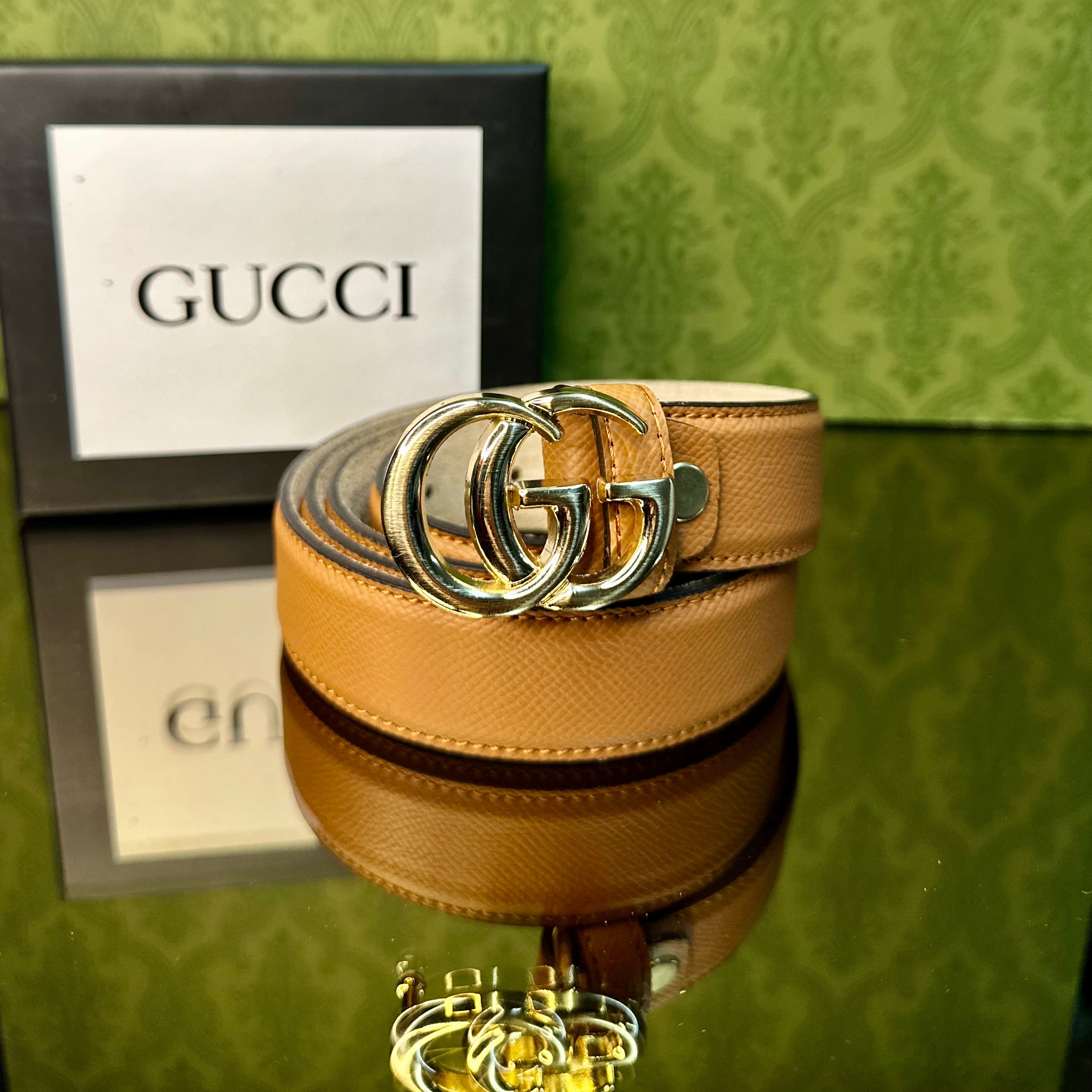 Gucci ζώνη δερμάτινη ταμπα ￼￼￼￼
